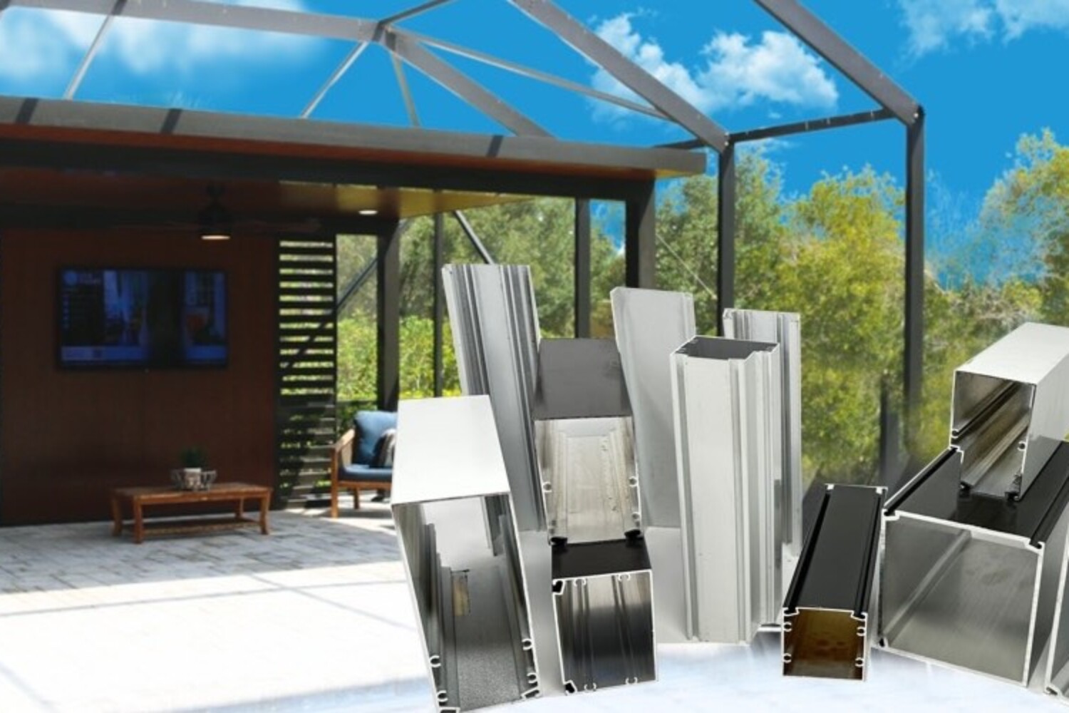 Aluminum pool and patio enclosure - Classic Metals Suppliers South Florida